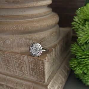 Pandora Silver Ring with Crystal Accents
